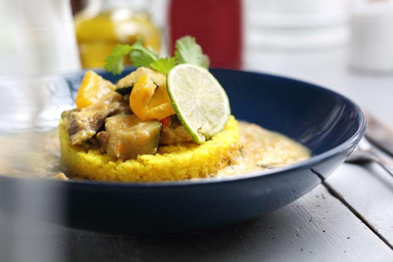 riso basmati curry e zucchine