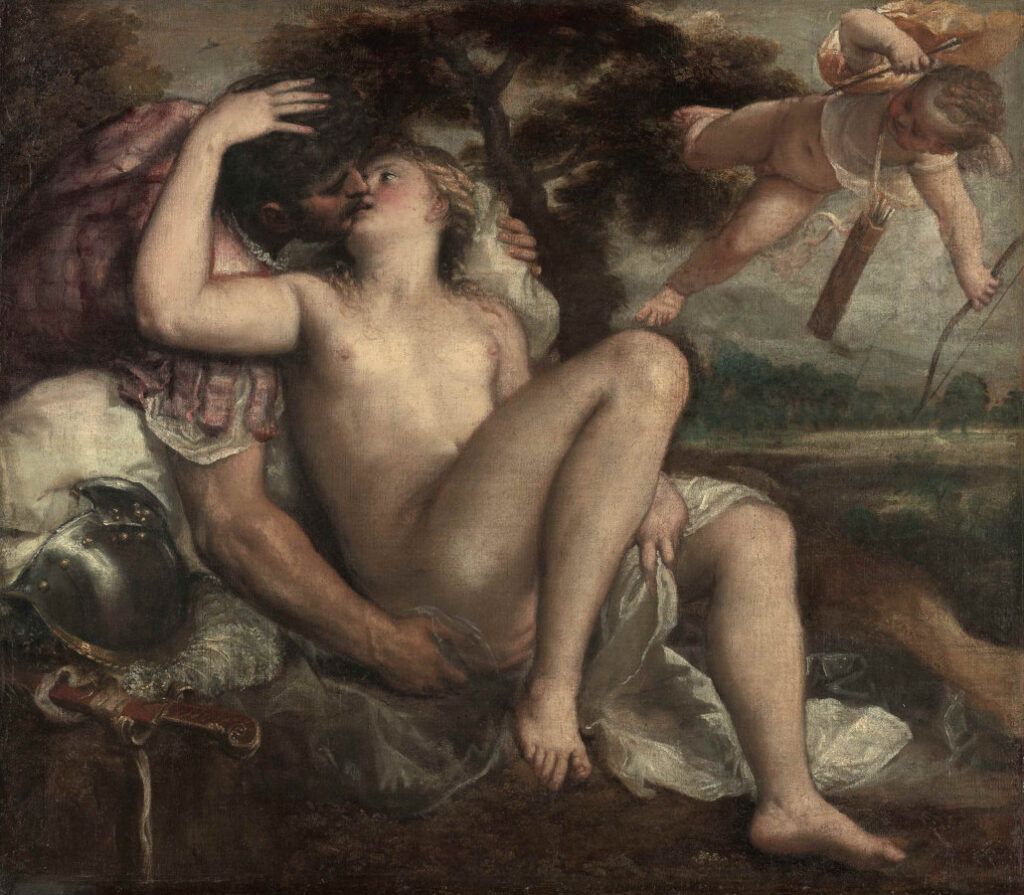 TIZIANO Venere Marte e Amore, 1550 circa Olio su tela, 97x109 cm Vienna, Kunsthistorisches Museum