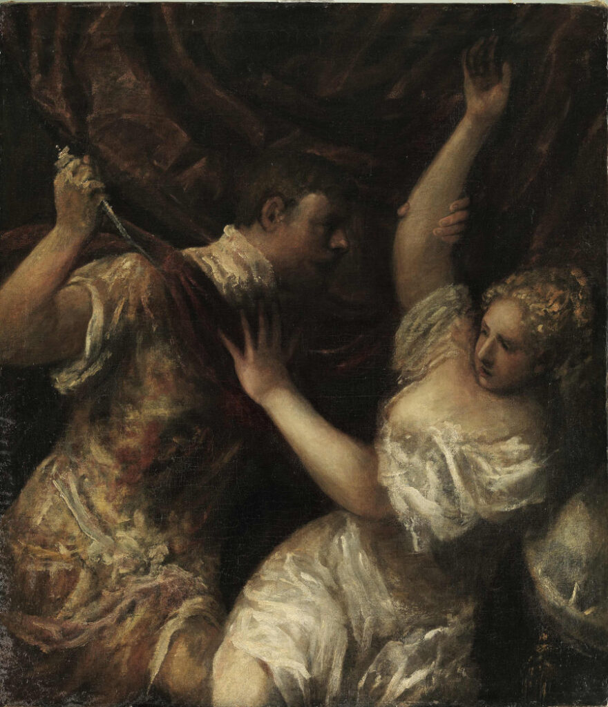 TIZIANO Tarquinio e Lucrezia, 1570-1576 Olio su tela, 114x100 cm Vienna, Akademie der bildenden Künste