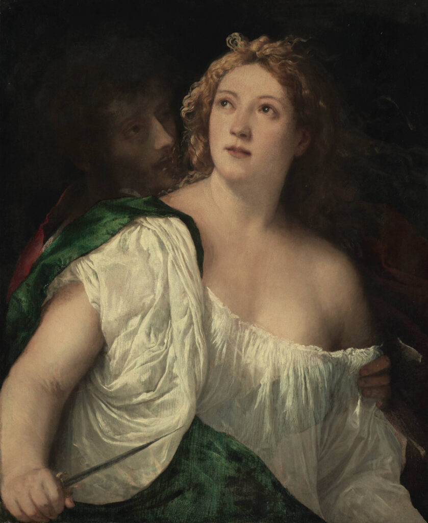 TIZIANO Lucrezia e suo marito, 1515 circa Olio su legno di pioppo, 82x68 cm Vienna, Kunsthistorisches Museum