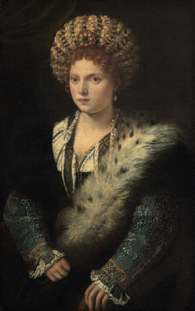 TIZIANO Isabella d’Este in nero, 1534-1536 circa Olio su tela, 102,4x64,7 cm Vienna, Kunsthistorisches Museum