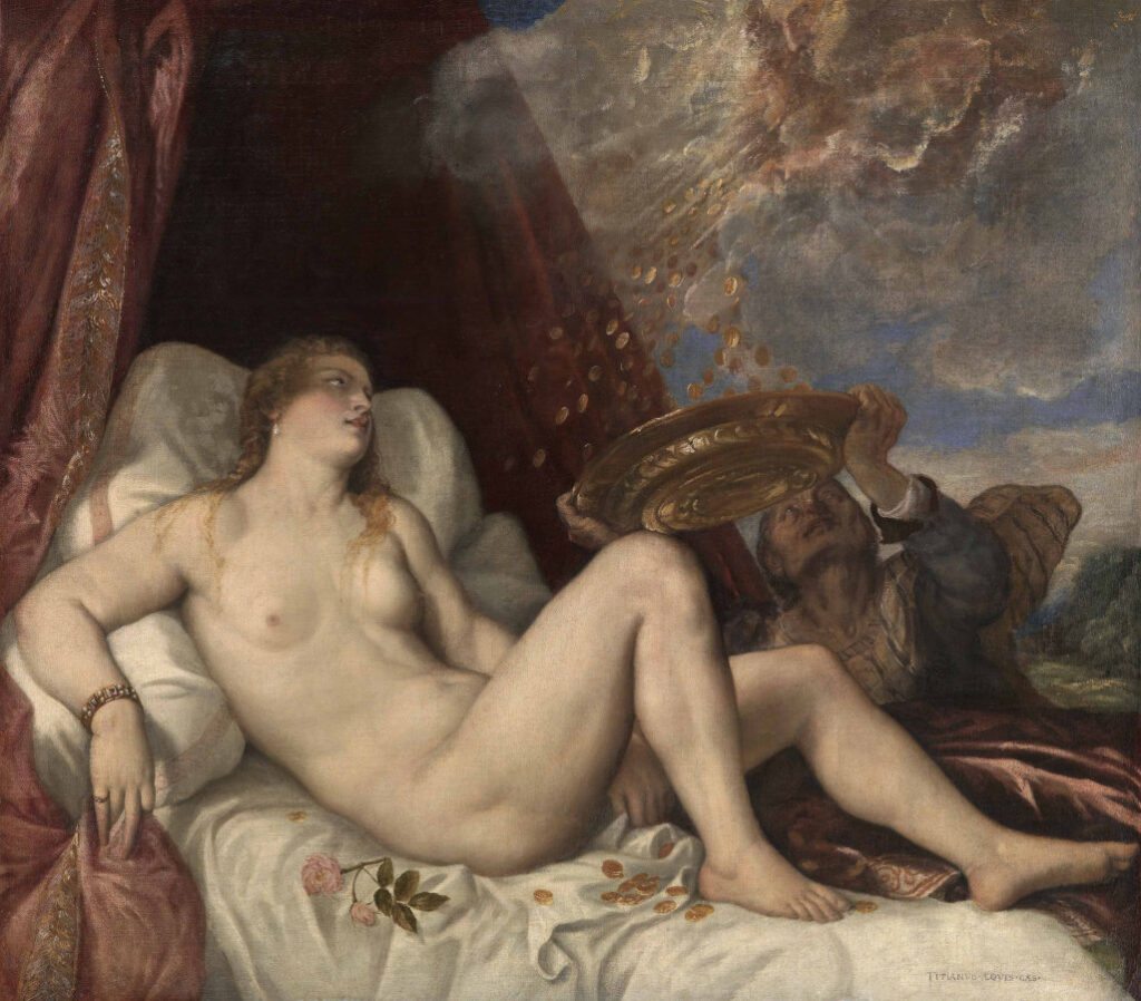 TIZIANO e bottega Danae, post 1554 Olio su tela, 135x152 cm Vienna, Kunsthistorisches Museum