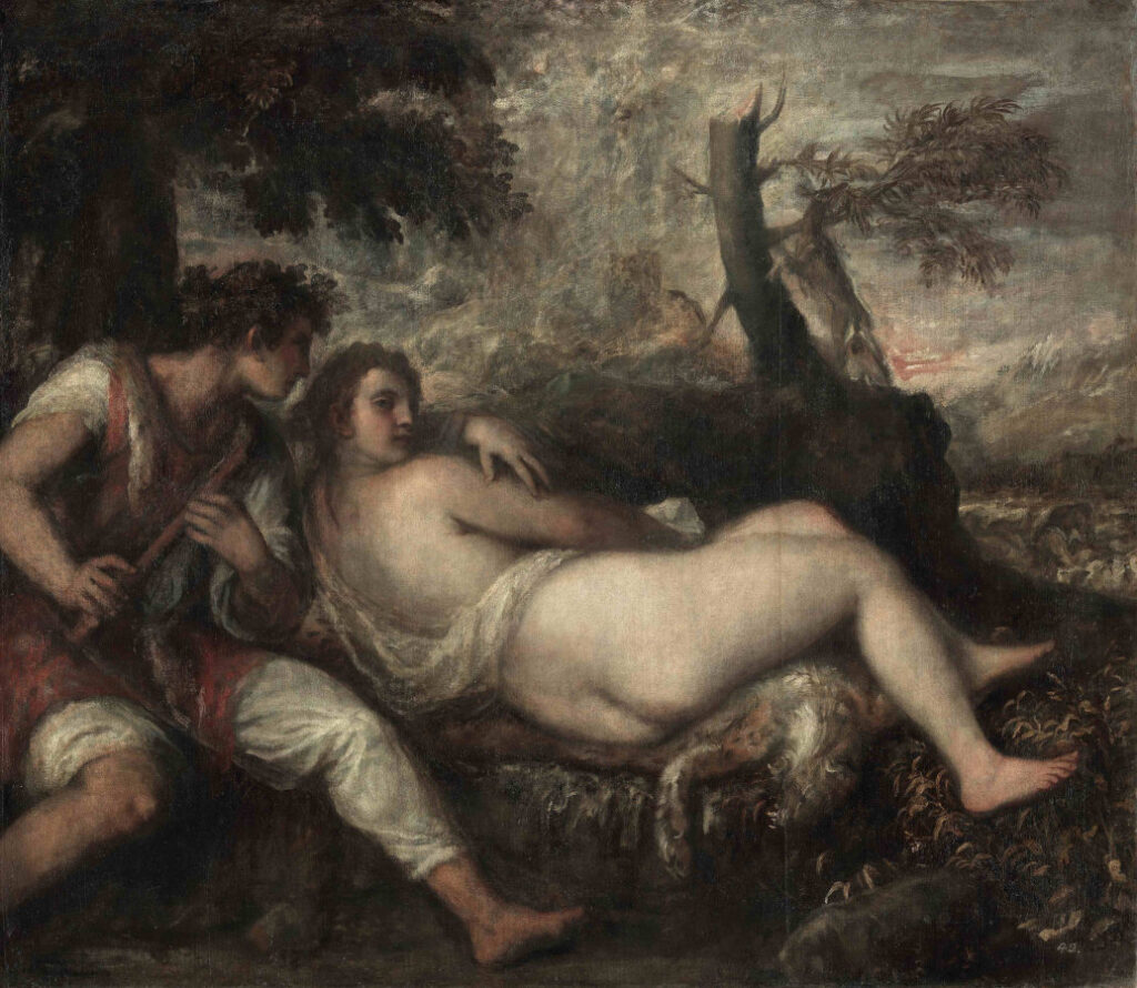 TIZIANO Ninfa e pastore, 1570-1575 circa Olio su tela, 149,6x187 cm Vienna, Kunsthistorisches Museum
